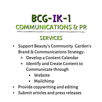 1-BCG-InKind-Sponsorship-COMMUNICATIONS & PR