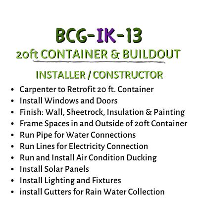 13-BCG-InKind-SponsorshiP-BUILDOUT-INSTALLER - CONSTRUCTER